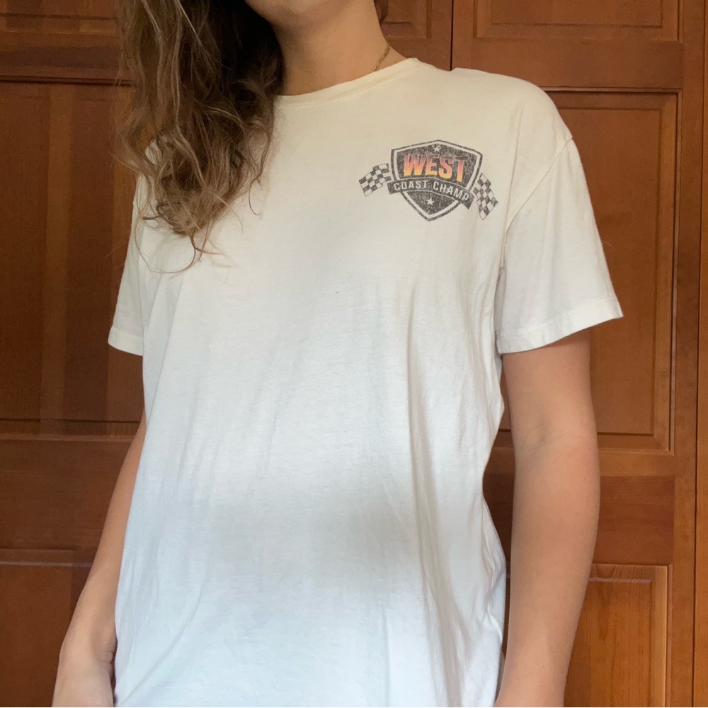 Hollister oversized racing graphic t-shirt